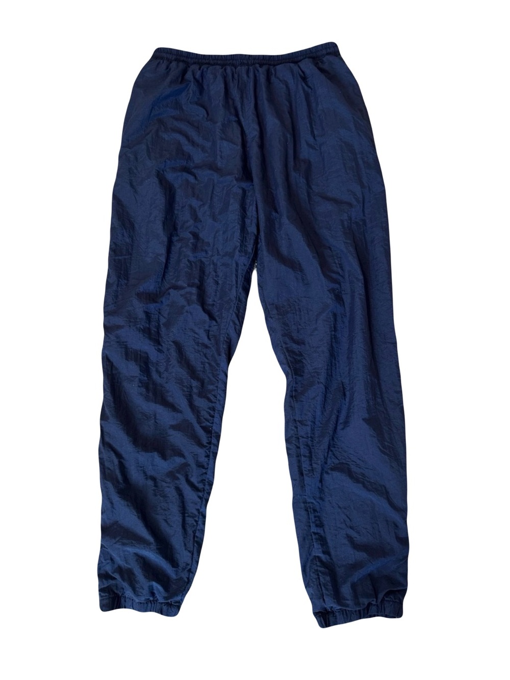 Navy Blue Elastic Waist Athletic Joggers L